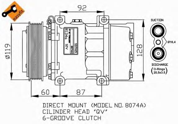 32170 NRF compressor de aparelho de ar condicionado