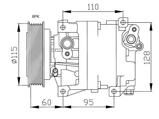 60659643 Fiat/Alfa/Lancia compressor de aparelho de ar condicionado