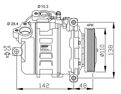 ACP571 Lucas compressor de aparelho de ar condicionado