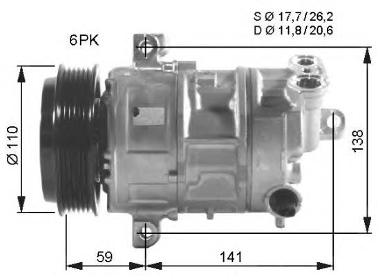 32544 NRF compressor de aparelho de ar condicionado