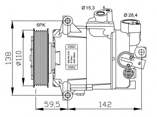 32500 NRF compressor de aparelho de ar condicionado