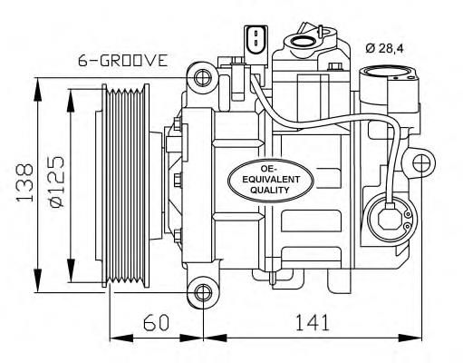 Compressor de aparelho de ar condicionado 32512 NRF