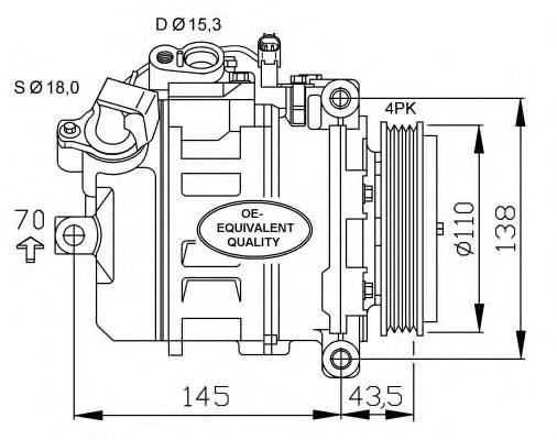 32520 NRF compressor de aparelho de ar condicionado