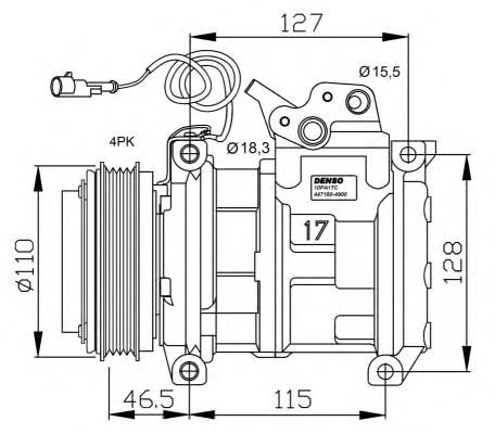 134257R ACR compressor de aparelho de ar condicionado