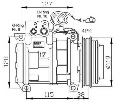 89414 Nissens compressor de aparelho de ar condicionado