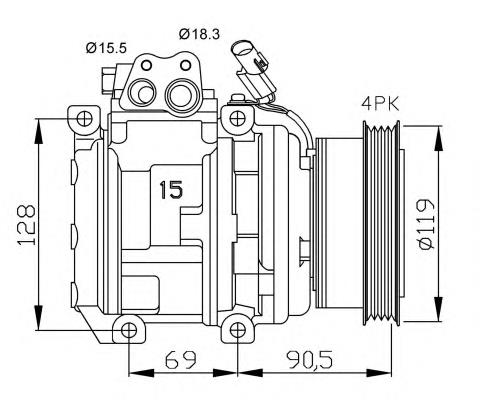 ACP849 Lucas compressor de aparelho de ar condicionado