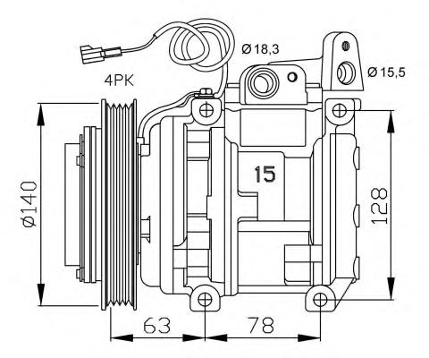 0K24261450C Hyundai/Kia compressor de aparelho de ar condicionado