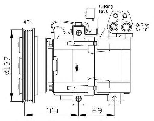 32444 NRF compressor de aparelho de ar condicionado