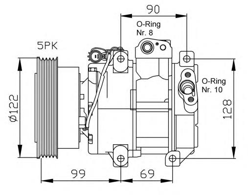 32442 NRF compressor de aparelho de ar condicionado