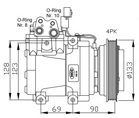 A52-15-0009 Ackojap compressor de aparelho de ar condicionado