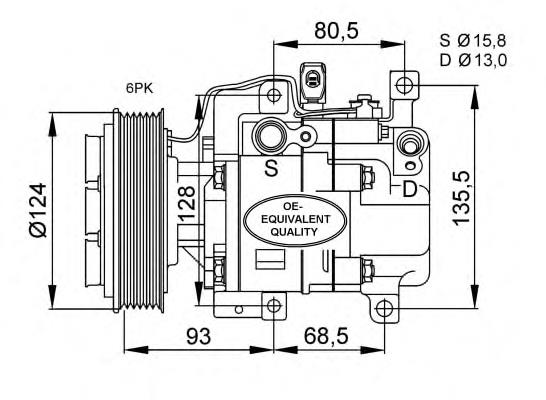 32408 NRF compressor de aparelho de ar condicionado