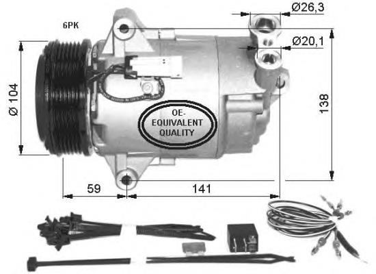 24466997 General Motors compressor de aparelho de ar condicionado