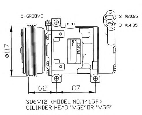 7701499885 Renault (RVI) compressor de aparelho de ar condicionado