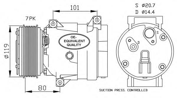 93191202 Opel compressor de aparelho de ar condicionado