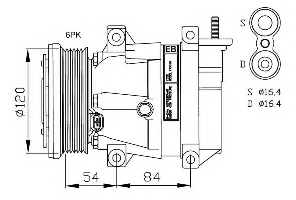 96804280 General Motors compressor de aparelho de ar condicionado