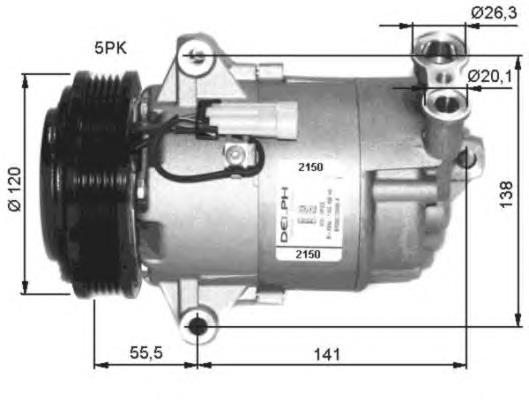 93190263 General Motors compressor de aparelho de ar condicionado