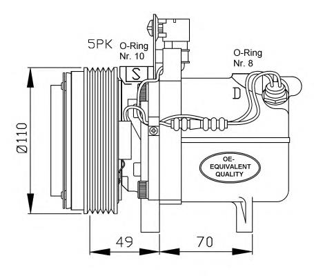 32490 NRF compressor de aparelho de ar condicionado