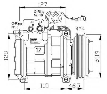 134154 ACR compressor de aparelho de ar condicionado