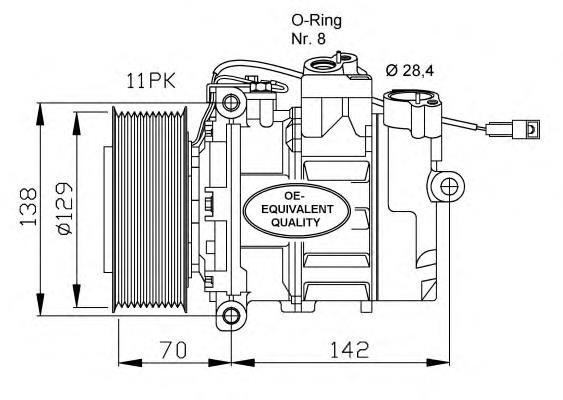 Compressor de aparelho de ar condicionado 32454 NRF