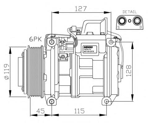 32453 NRF compressor de aparelho de ar condicionado