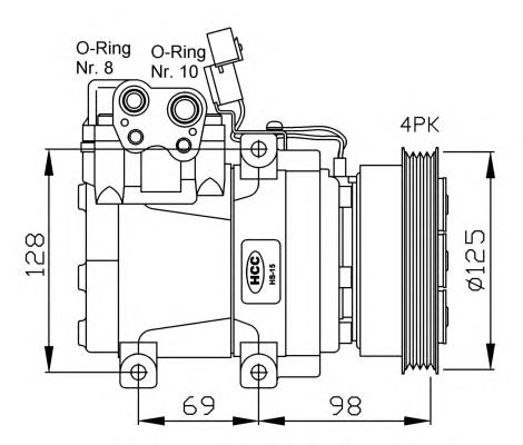 97701-29510 Hyundai/Kia compressor de aparelho de ar condicionado