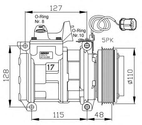 Compressor de aparelho de ar condicionado 32464 NRF