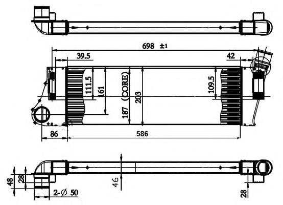 R4851001 Renault (RVI) radiador de intercooler