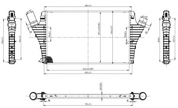 30858 NRF radiador de intercooler