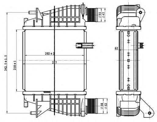 30866 NRF radiador de intercooler