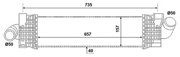 30906 NRF radiador de intercooler