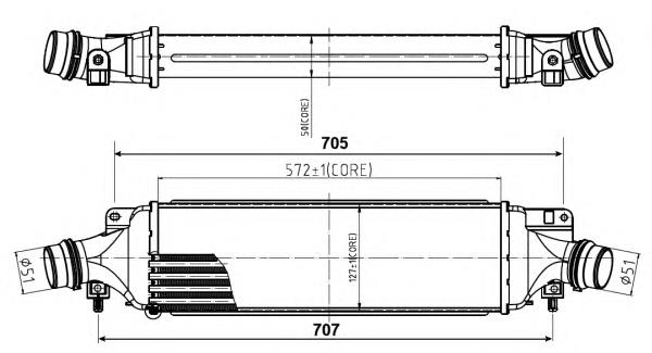 30780 NRF radiador de intercooler