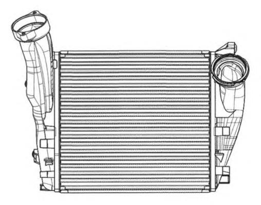 95511063900 Porsche radiador de intercooler