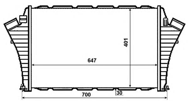 6302066 Opel radiador de intercooler