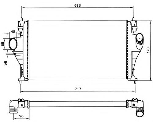 30828 NRF radiador de intercooler