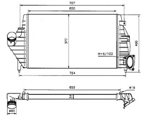 30818 NRF radiador de intercooler