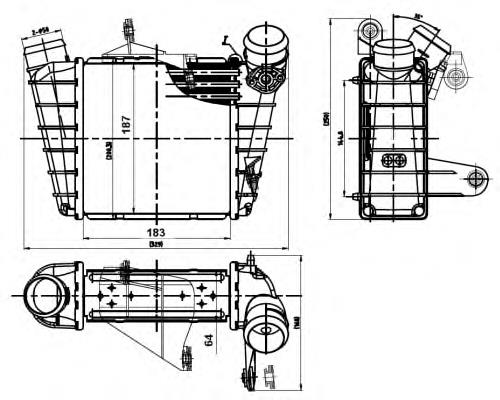 Radiador de intercooler para Seat Ibiza (6L1)