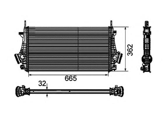 0370180005 Abakus radiador de intercooler