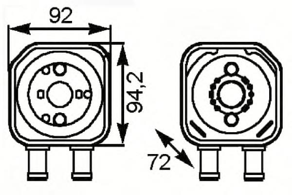 31179 NRF radiador de óleo (frigorífico, debaixo de filtro)