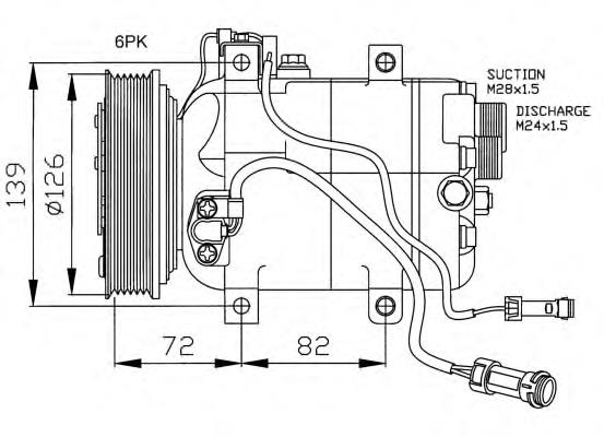 Compressor de aparelho de ar condicionado 32050 NRF