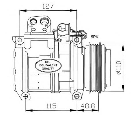 Compressor de aparelho de ar condicionado 32048 NRF