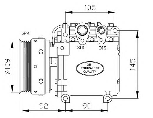 32049 NRF compressor de aparelho de ar condicionado