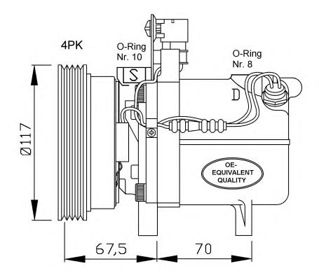 32055 NRF compressor de aparelho de ar condicionado