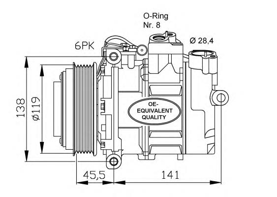 A0002307011 VAG compressor de aparelho de ar condicionado