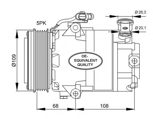 32083 NRF compressor de aparelho de ar condicionado