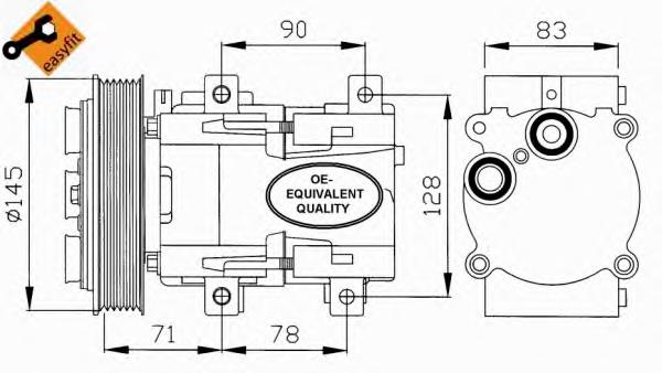 32076 NRF compressor de aparelho de ar condicionado