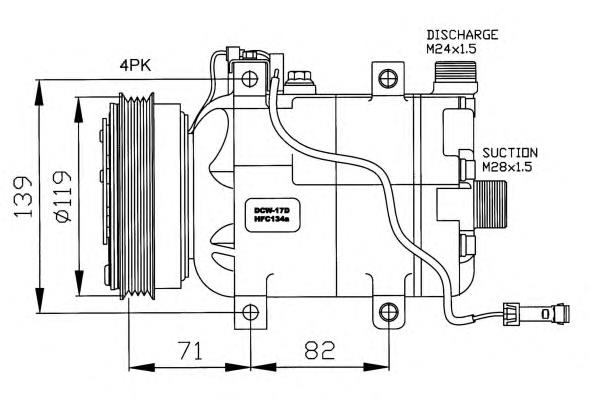 32032 NRF compressor de aparelho de ar condicionado