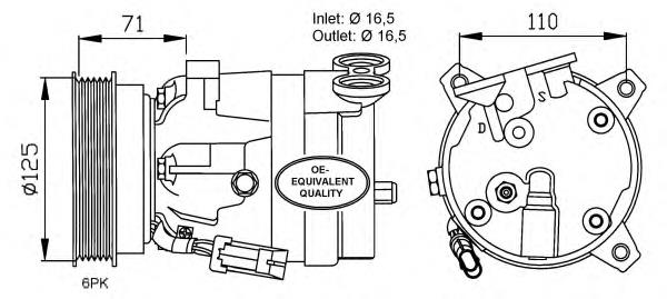 32023 NRF compressor de aparelho de ar condicionado