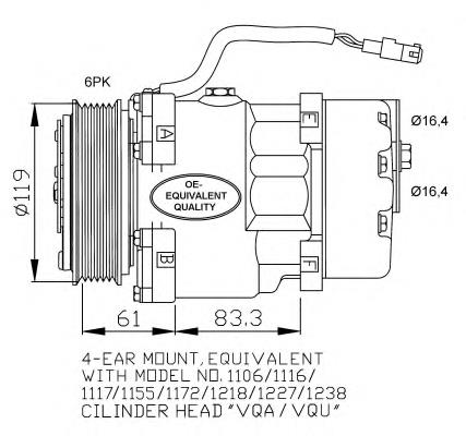 Compressor de aparelho de ar condicionado para Peugeot 406 (8C)