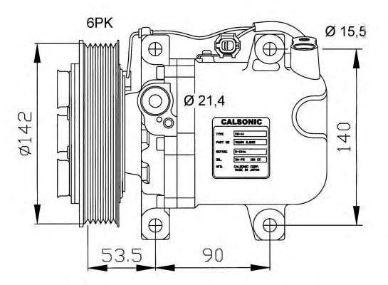 8483445010 Nissan compressor de aparelho de ar condicionado