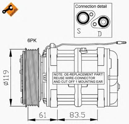 32034 NRF compressor de aparelho de ar condicionado